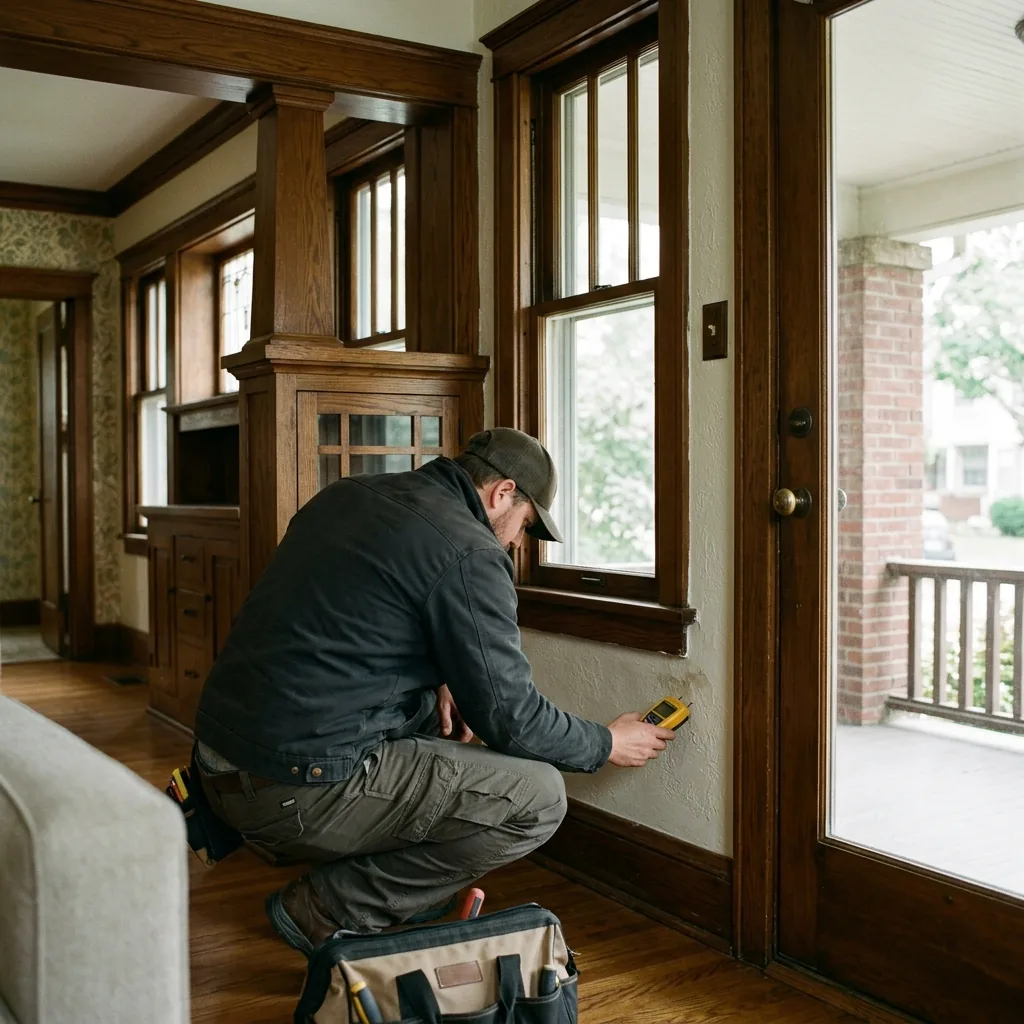 Inside a Queensgate home in Bothell during a water damage inspection