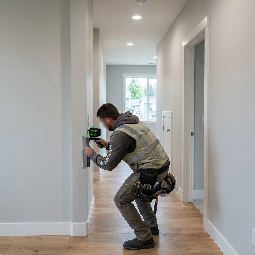 Inside a Westhill home in Bothell during a water damage inspection